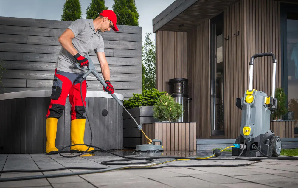 PowerPressure Wash a House