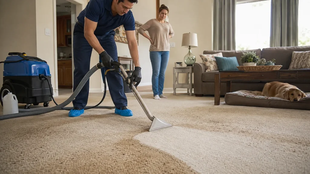 Professionals Deep Clean Flea-Infested Carpets